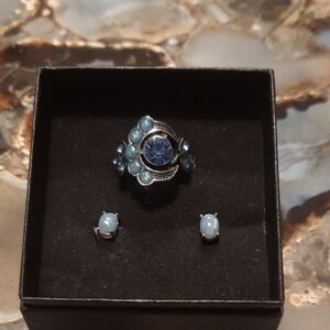 Elegant Blue and Silver Jewelry Set